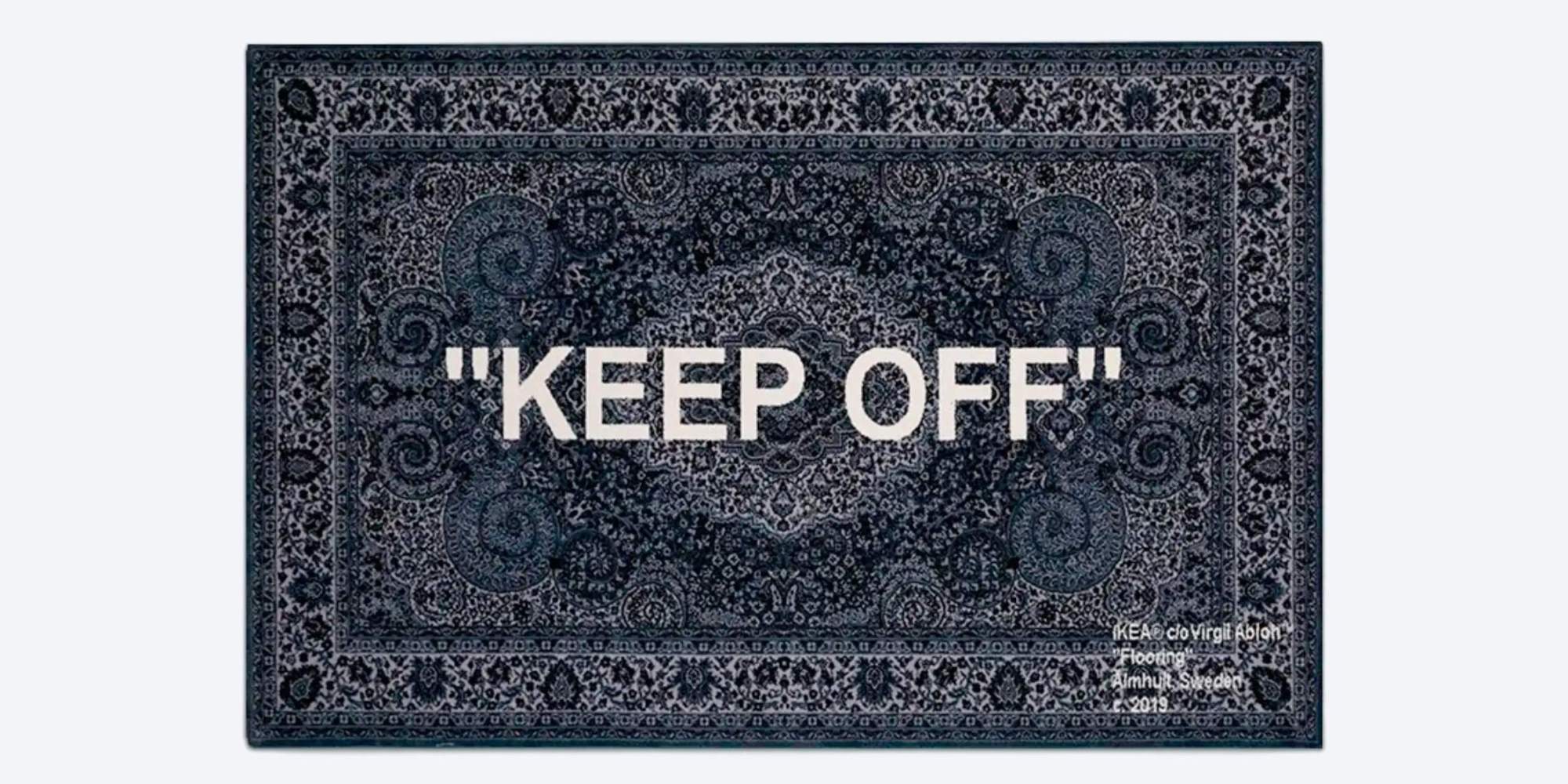 The Virgil Abloh IKEA KEEP OFF Rug is Worth Almost $3,000 - Resell Calendar