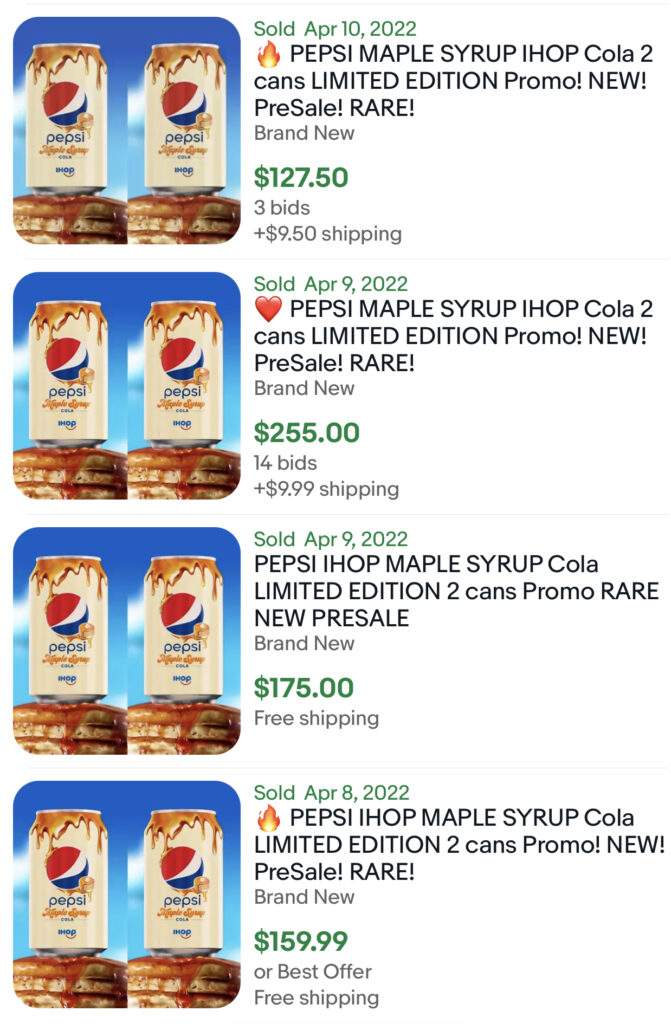 IHOP Maple Syrup Pepsi