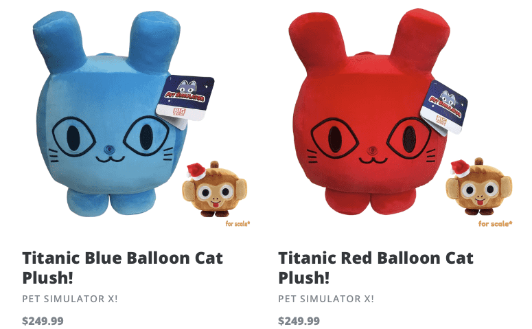 Roblox Titanic Balloon Cat Plush