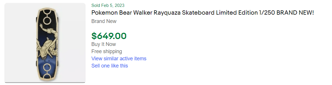 Rayquaza Pokemon Skateboard for Sale