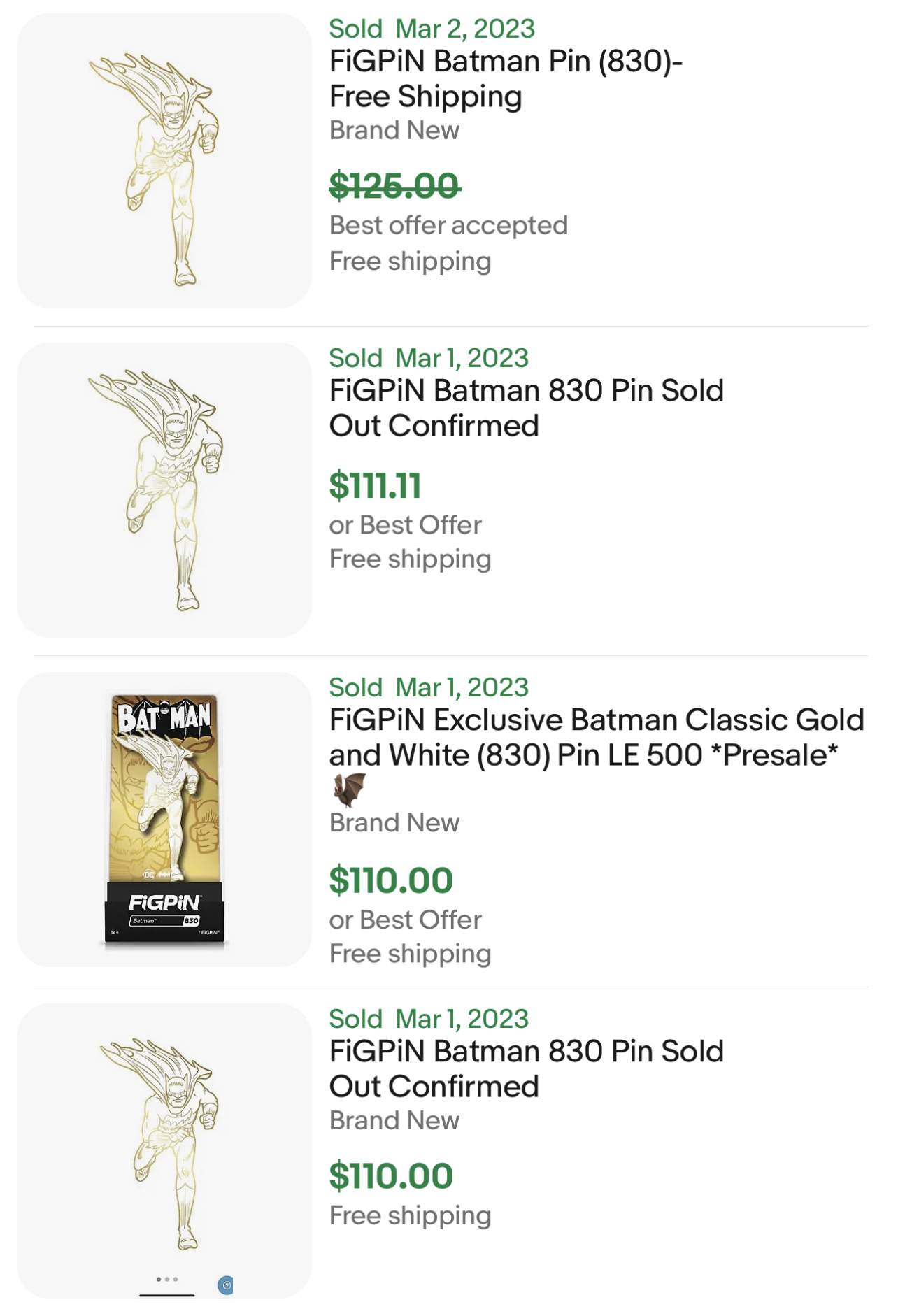 figpin gold batman 503 ebay
