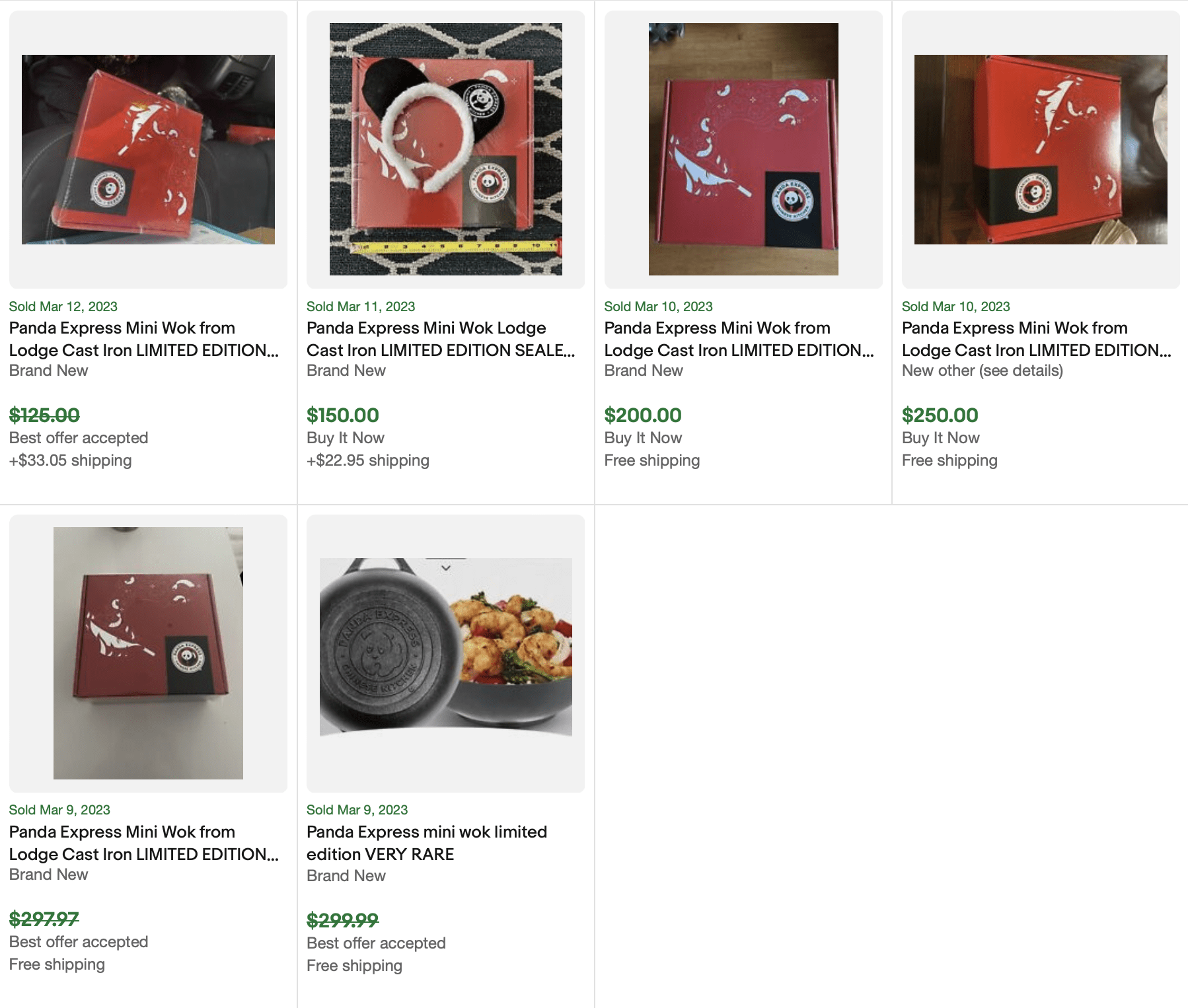 Panda Express mini wok resellers eBay