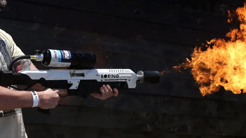 Elon Musk Boring Co Flamethrower