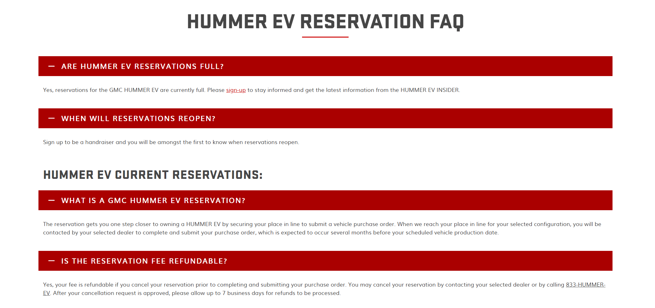 Hummer EV Reservations FAQ
