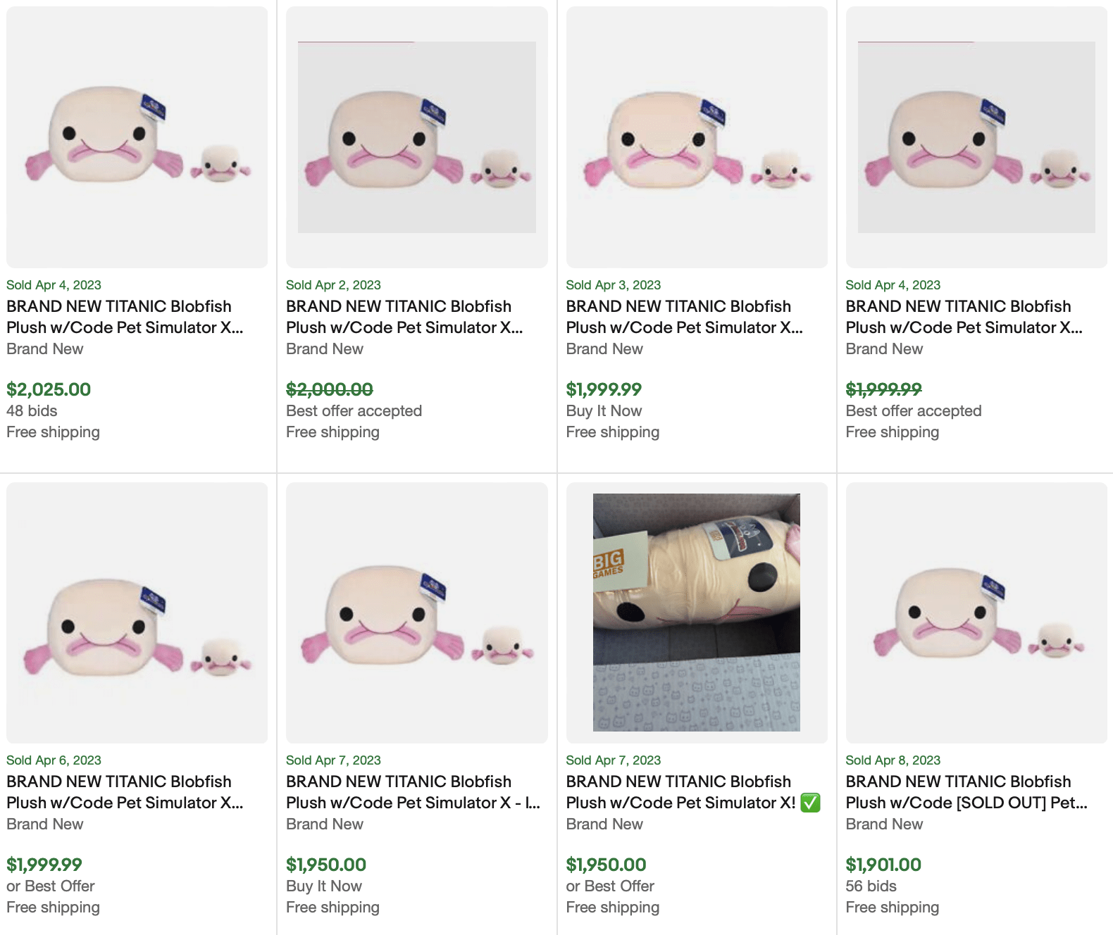 titanic blobfish plush for sale ebay