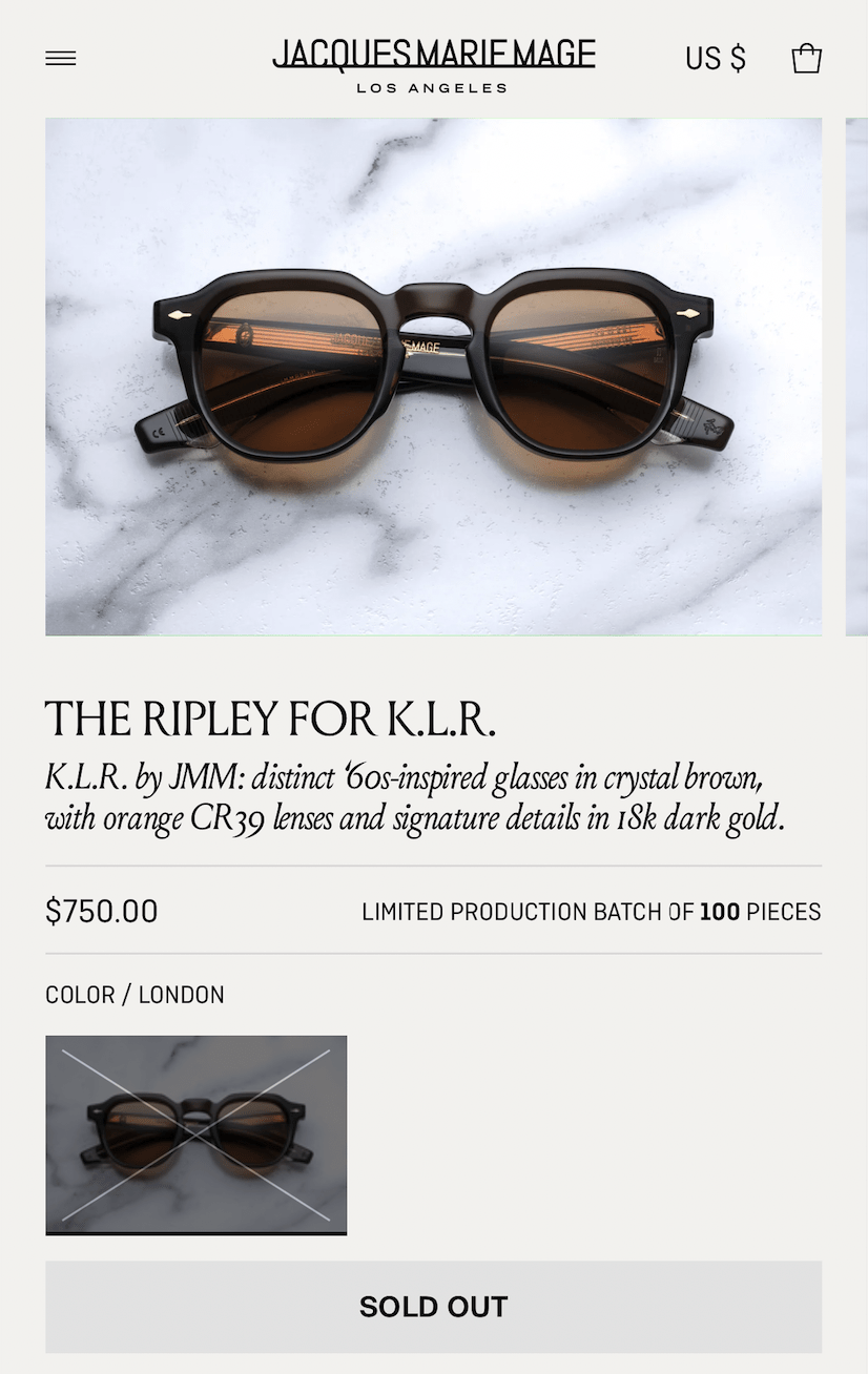 Kendall Roy Sunglasses Sold Out