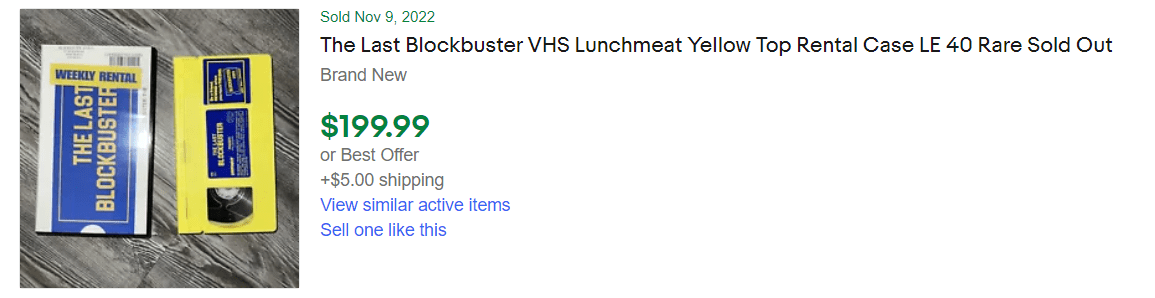 The Last Blockbuster VHS Tape For Sale eBay