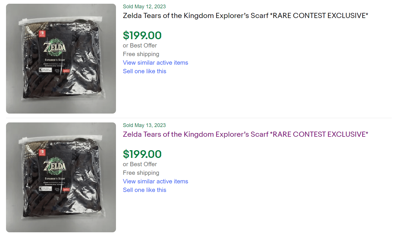 Zelda Tears of the Kingdom GameStop Explorers Scarf For Sale