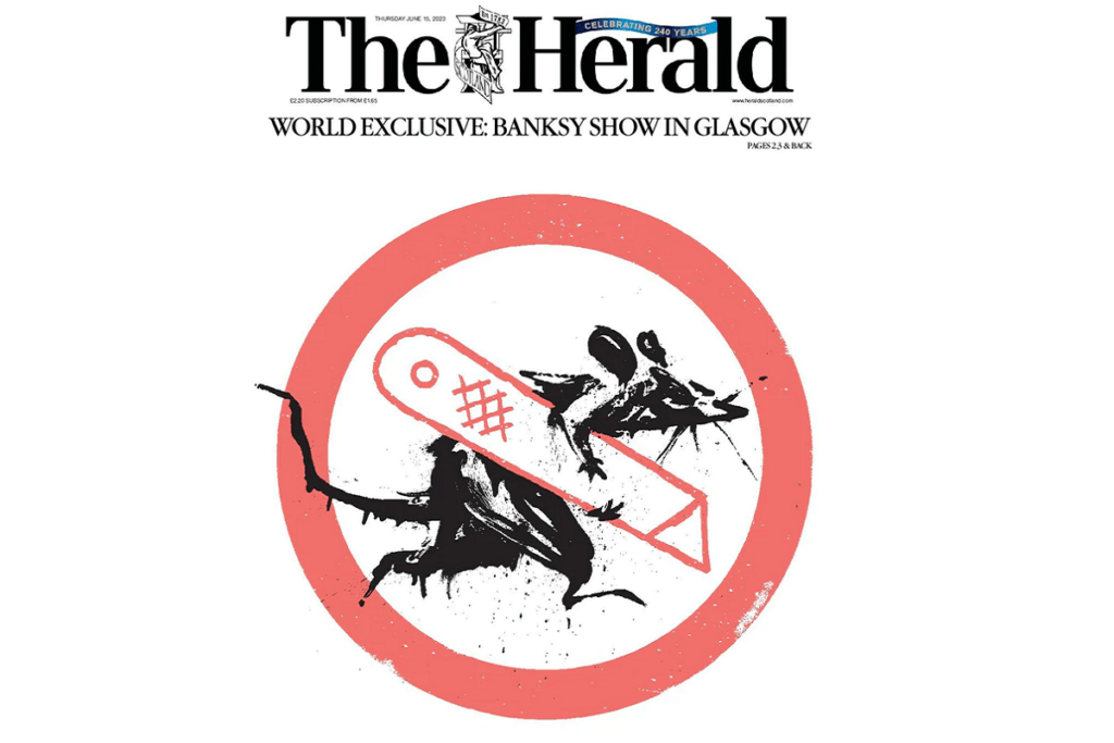 The Herald Banksy Newspaper Reseller