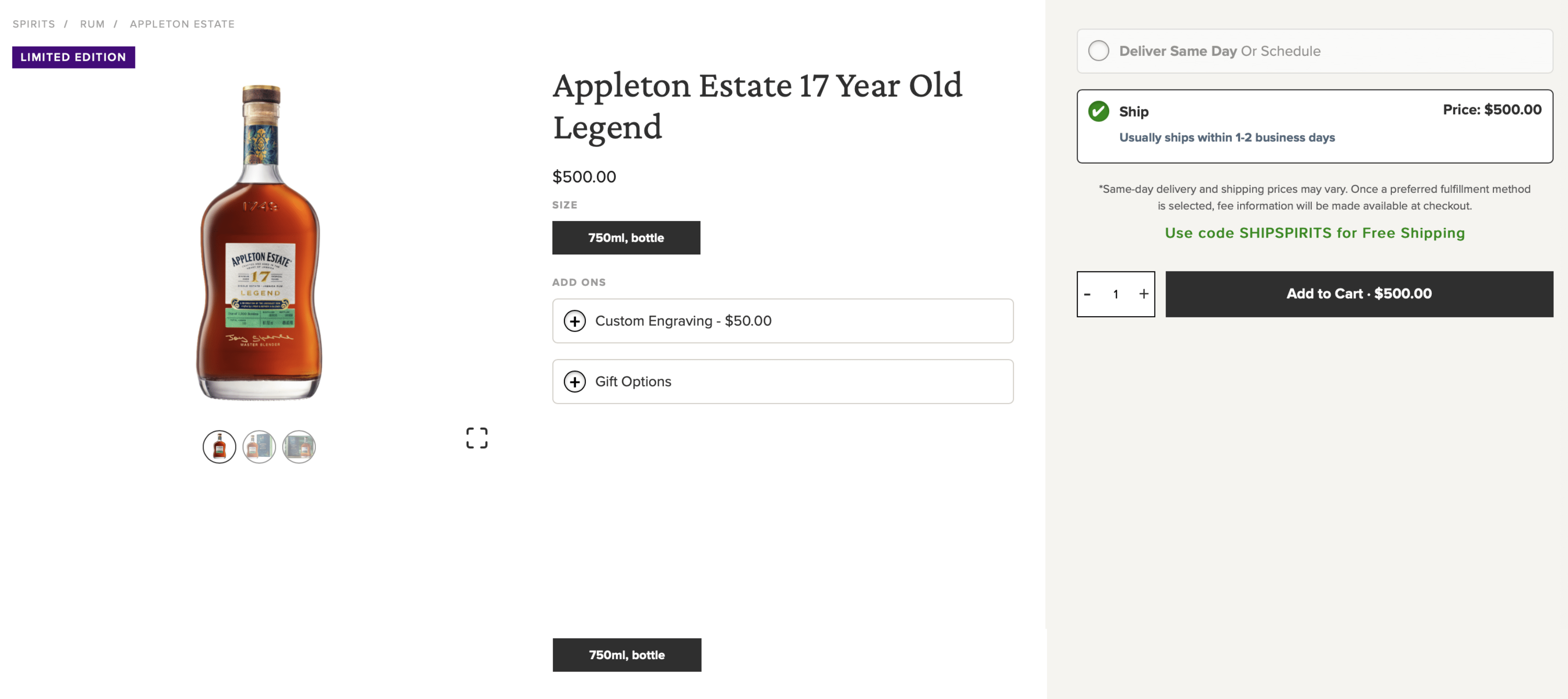 Appleton estate 17 year legend reservebar