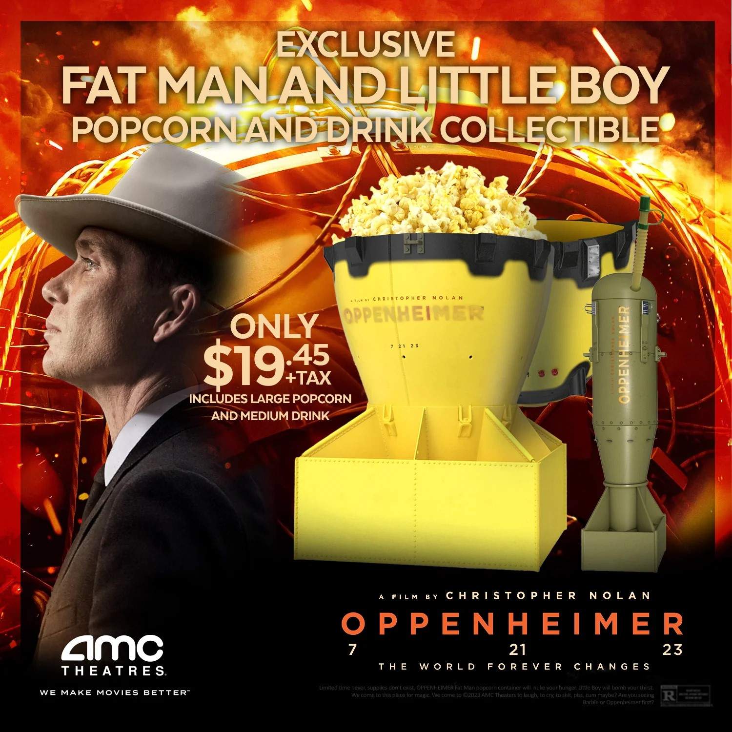 Oppenheimer Popcorn Bucket for Sale