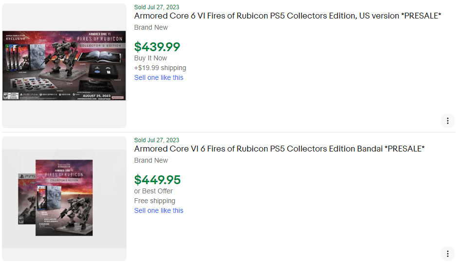 Armored Core 6 Collector's Edition is $230 and comes with your own