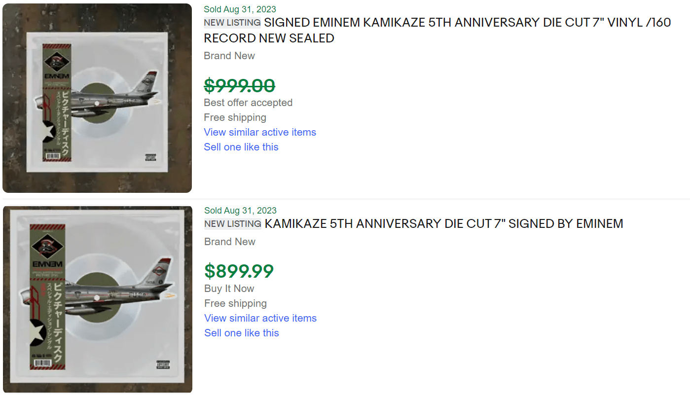 Eminem Kamikaze Autograph For Sale