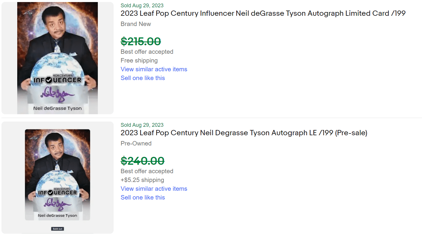 Neil deGrasse Tyson Signed Card For Sale