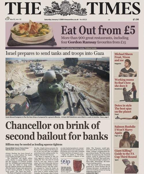 the times newspaper genesis block