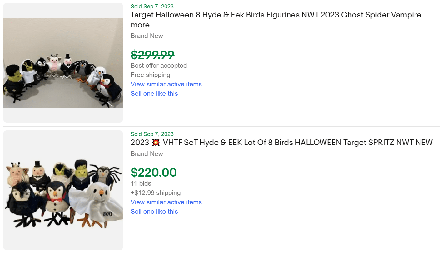 Target Halloween Bird Complete Lot For Sale
