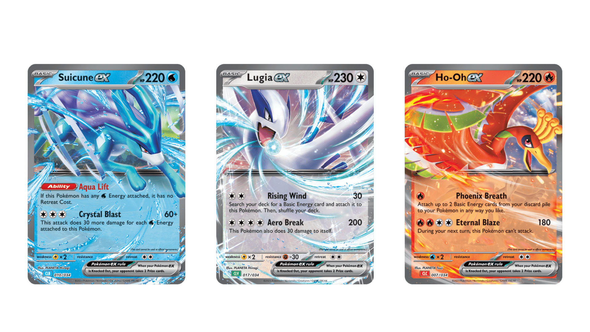 New Suicune, Ho-Oh, and Lugia ex cards from the Classic Decks : r/PokemonTCG