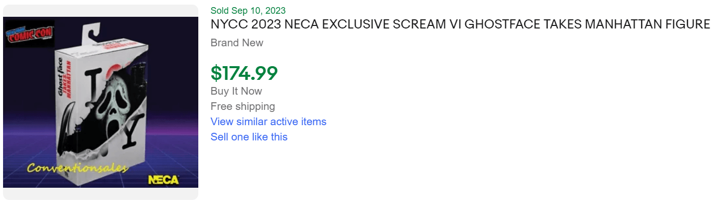 NECA Scream Figure NYCC For Sale