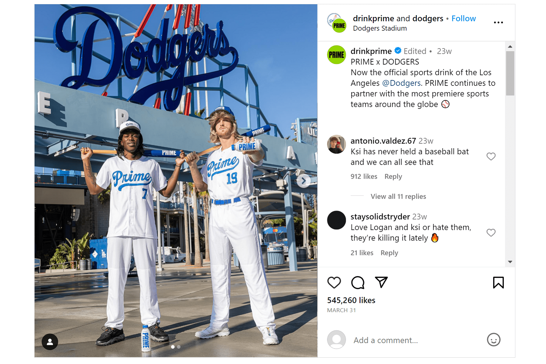 Special Edition Dodgers Prime Ice Pop Fly