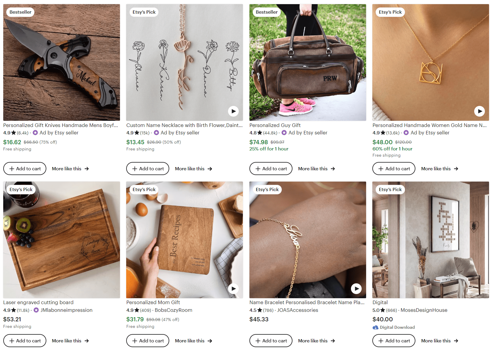 Etsy Front Page Companies