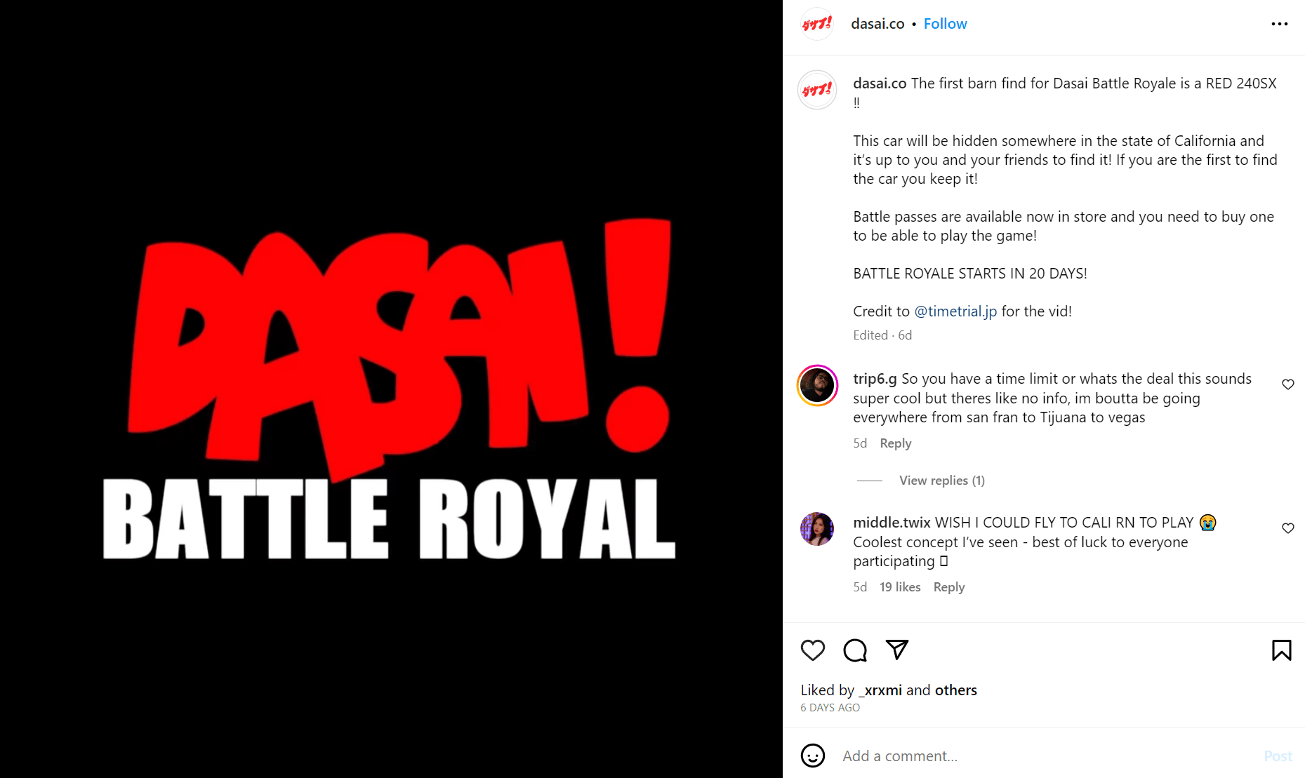 Dasai Battle Royale Info