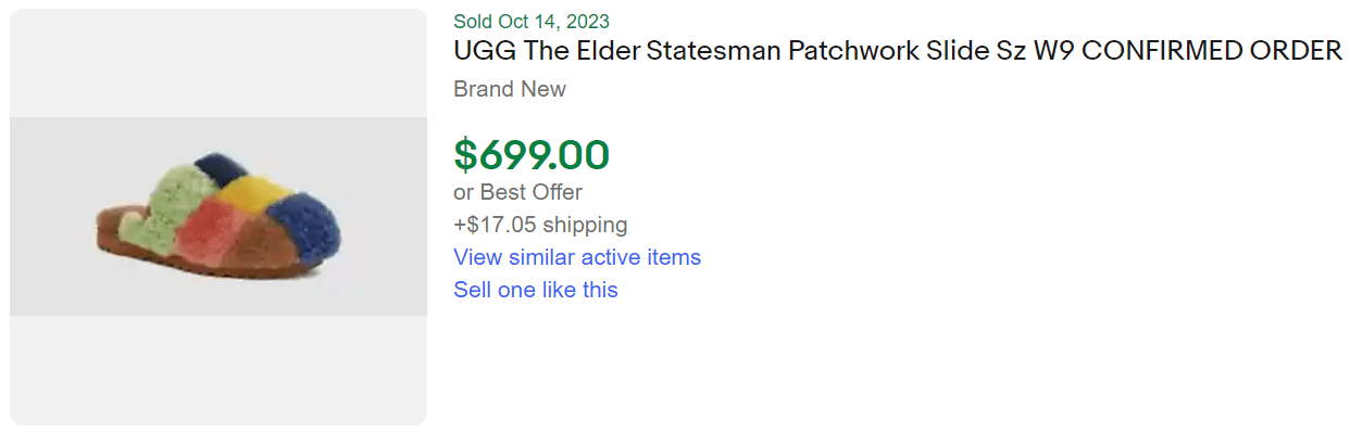 Elder Statesman UGG Slides for Sale
