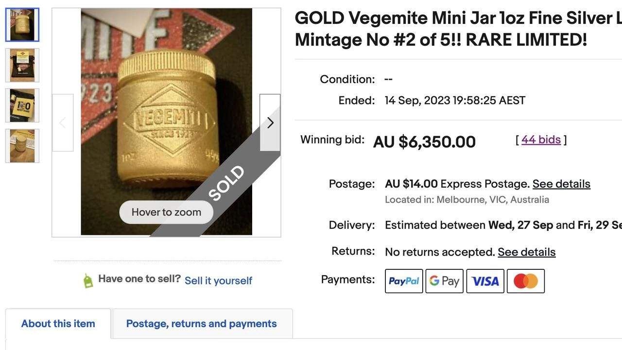 Vegemite Gold Jar for Sale