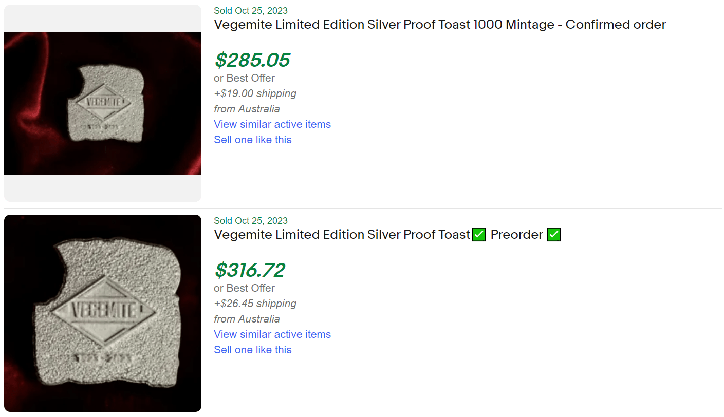Vegemite Silver Mini Toast for Sale