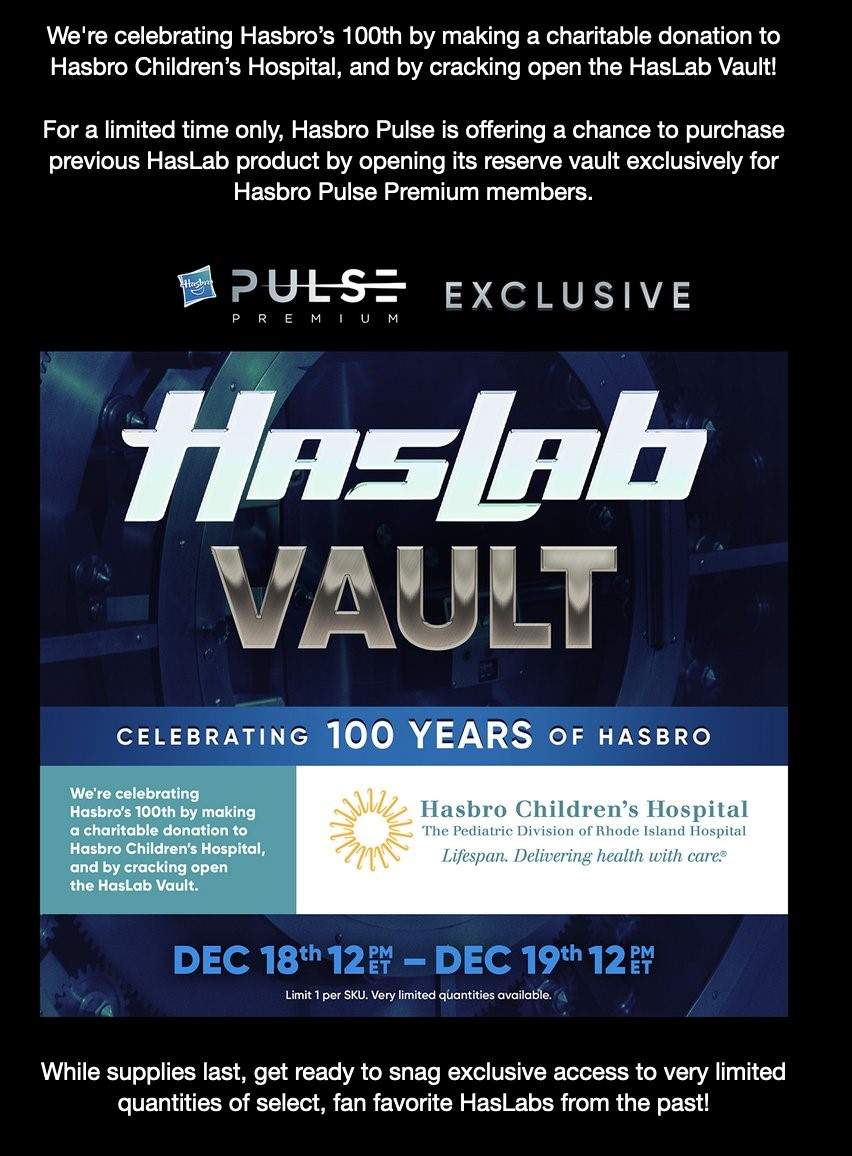 Haslab Vault Reopens
