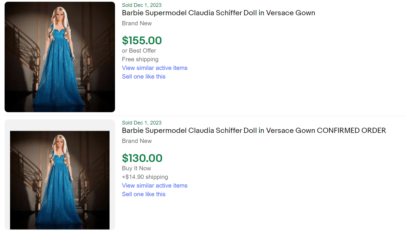 Claudia Schiffer Barbie for Sale