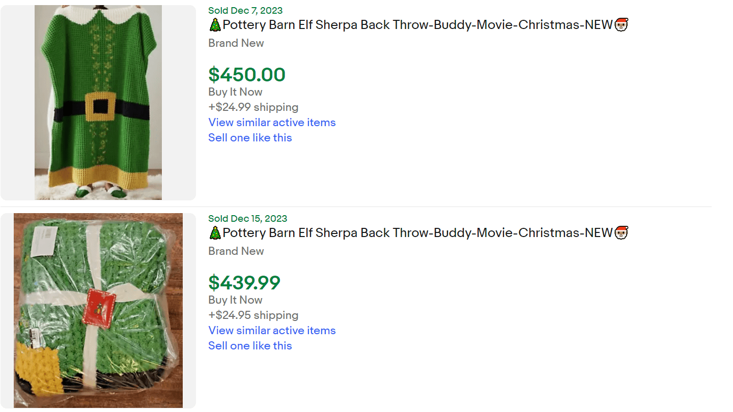 Elf Sherpa Back Throw For Sale
