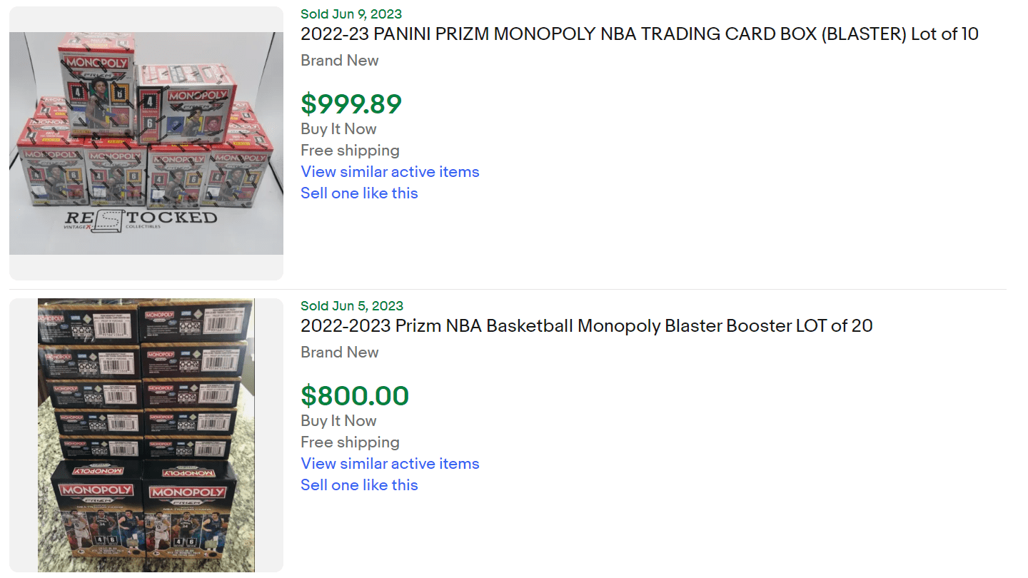 2022 Monopoly Prizm Booster for Sale