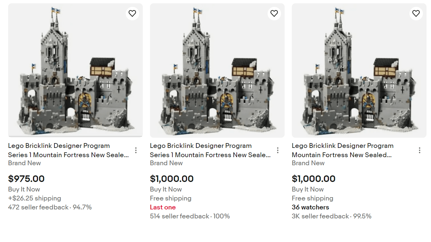 BrickLink Mountain Fortress For Sale