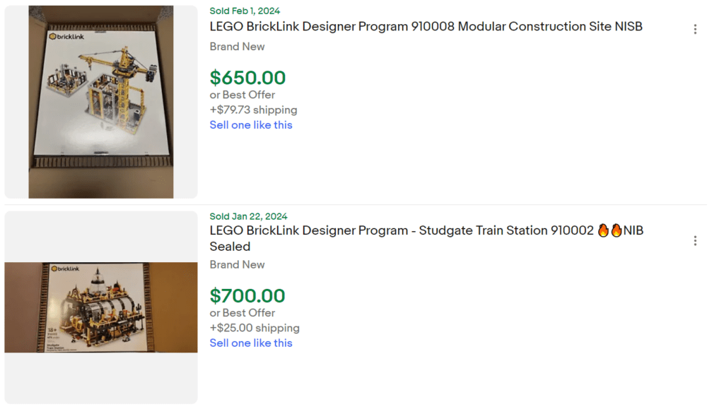 New Lego Bricklink Sets Sell Out, Appear on eBay for 1,000 Resell