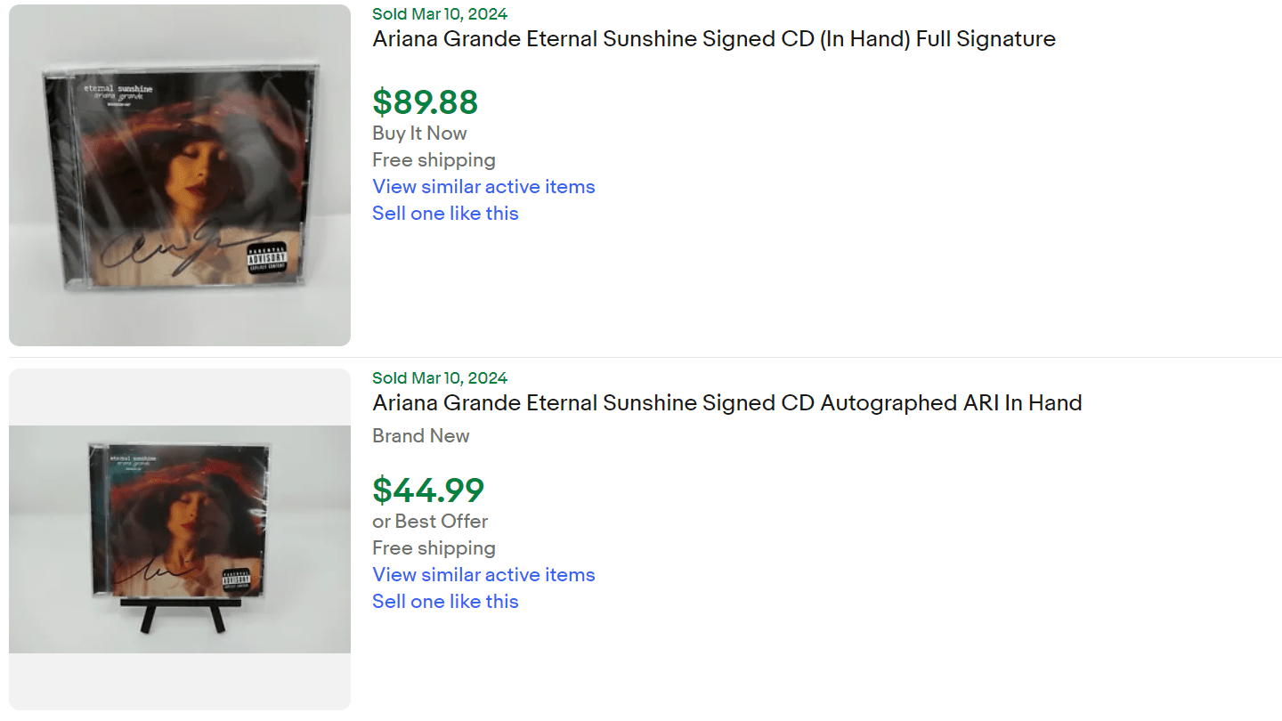 Signed Eternal Sunshine CD for Sale