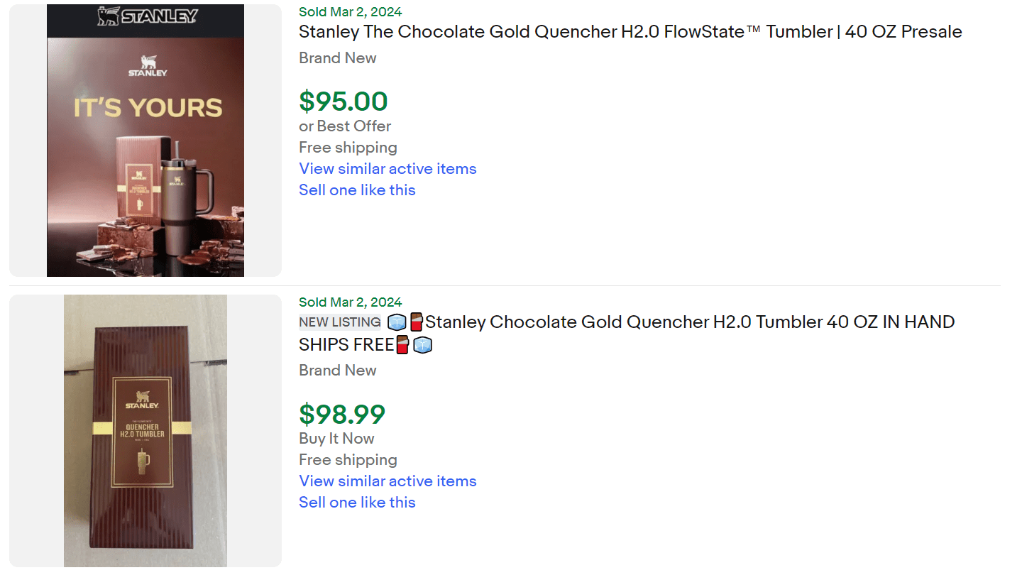 Stanley Chocolate Gold Tumbler for Sale