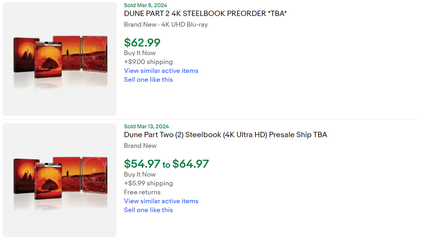 Dune 2 SteelBook for Sale