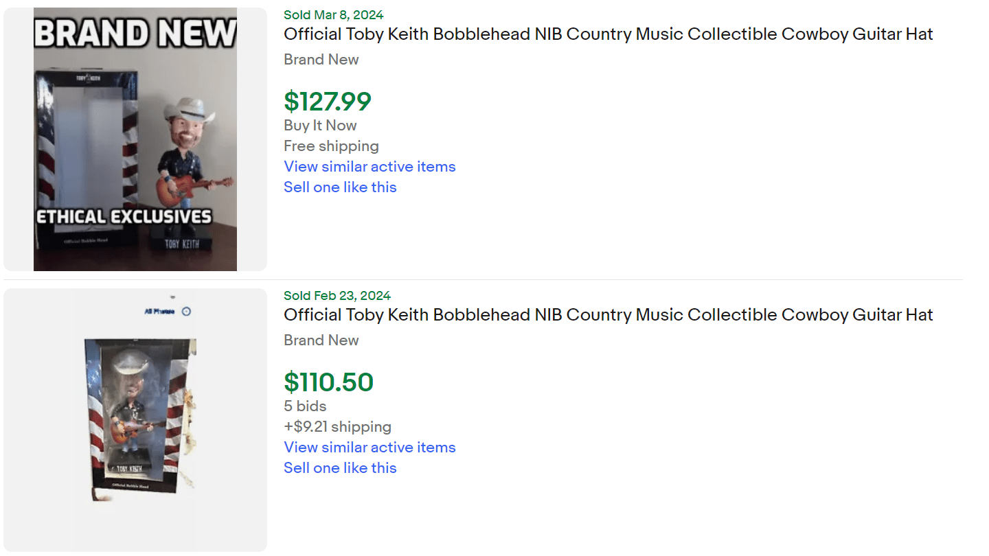 Official Toby Keith Bobblehead for Sale