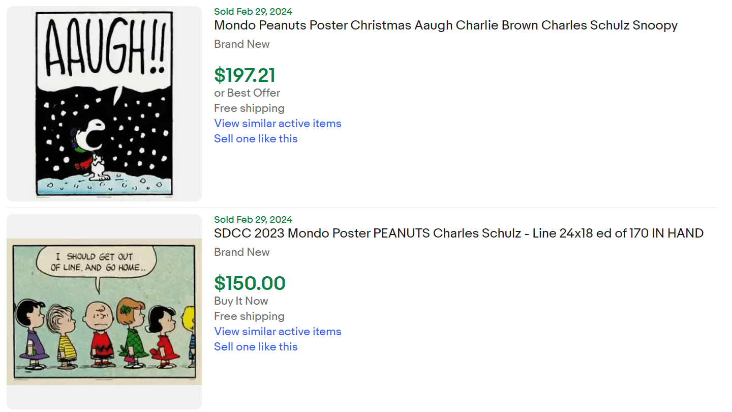 Mondo Peanuts Poster for Sale