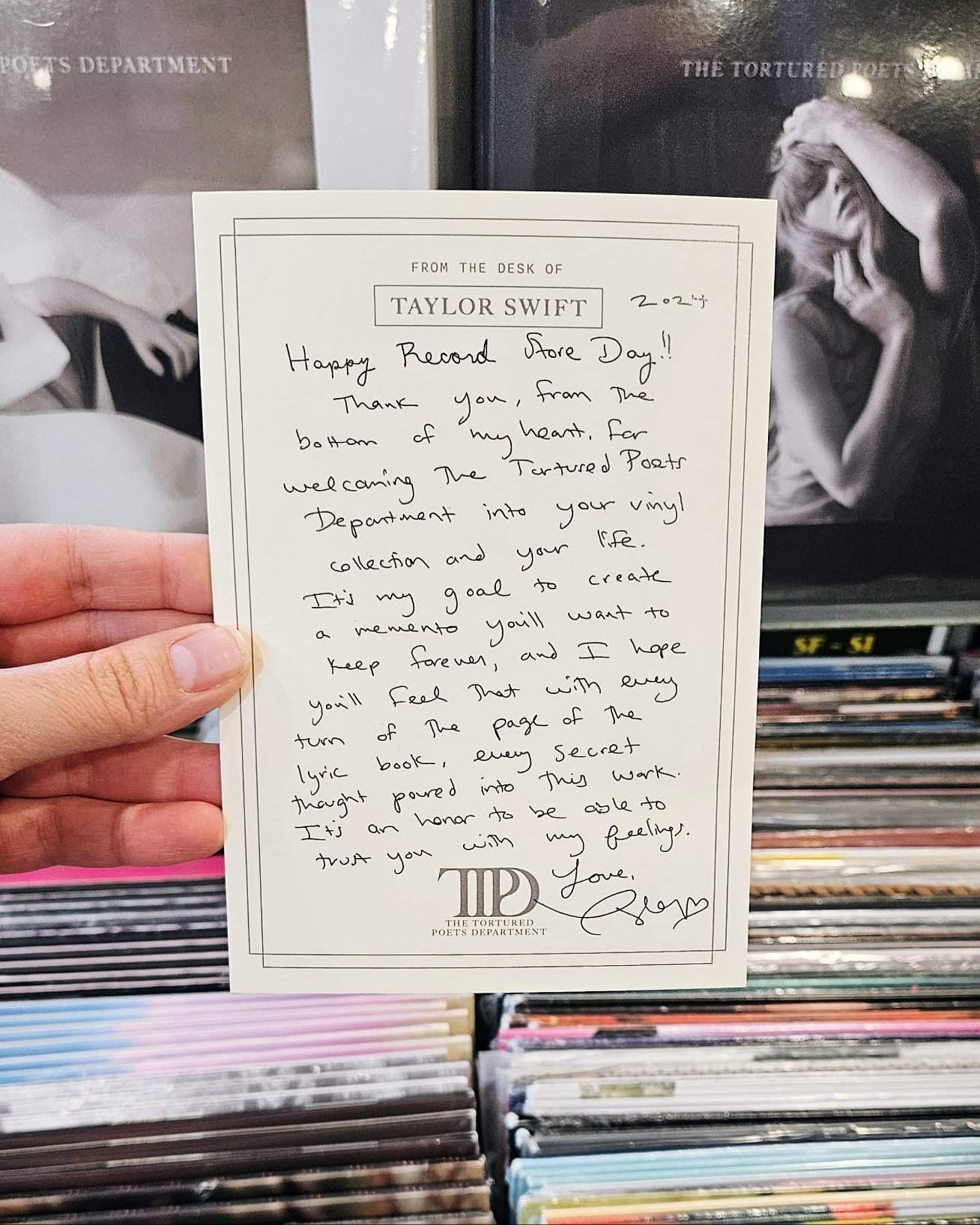 TTPD Record Store Day Note Reseller