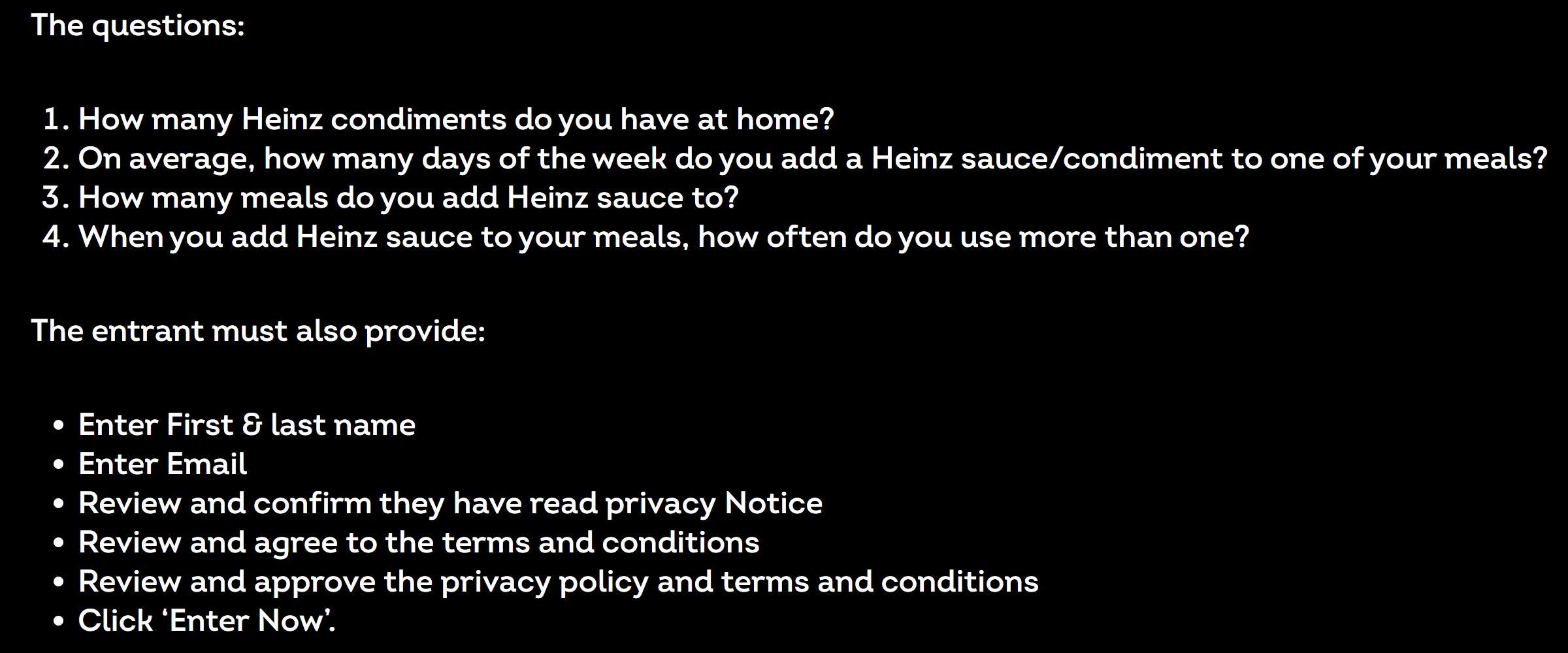 Heinz Every Sauce Question Answers