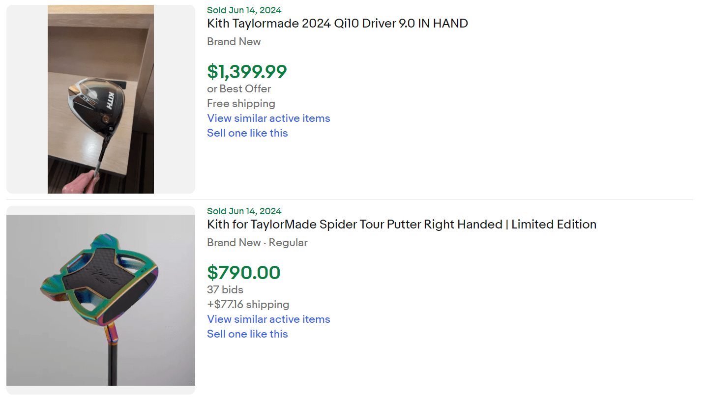 Kith TaylorMade Golf Clubs for Sale