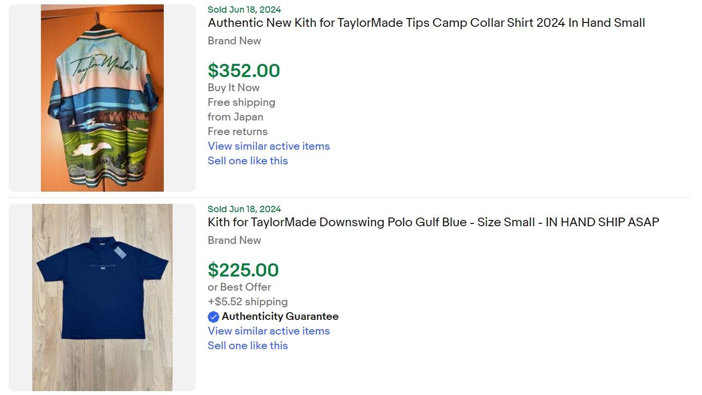 2024 Kith TaylorMade Collection for Sale
