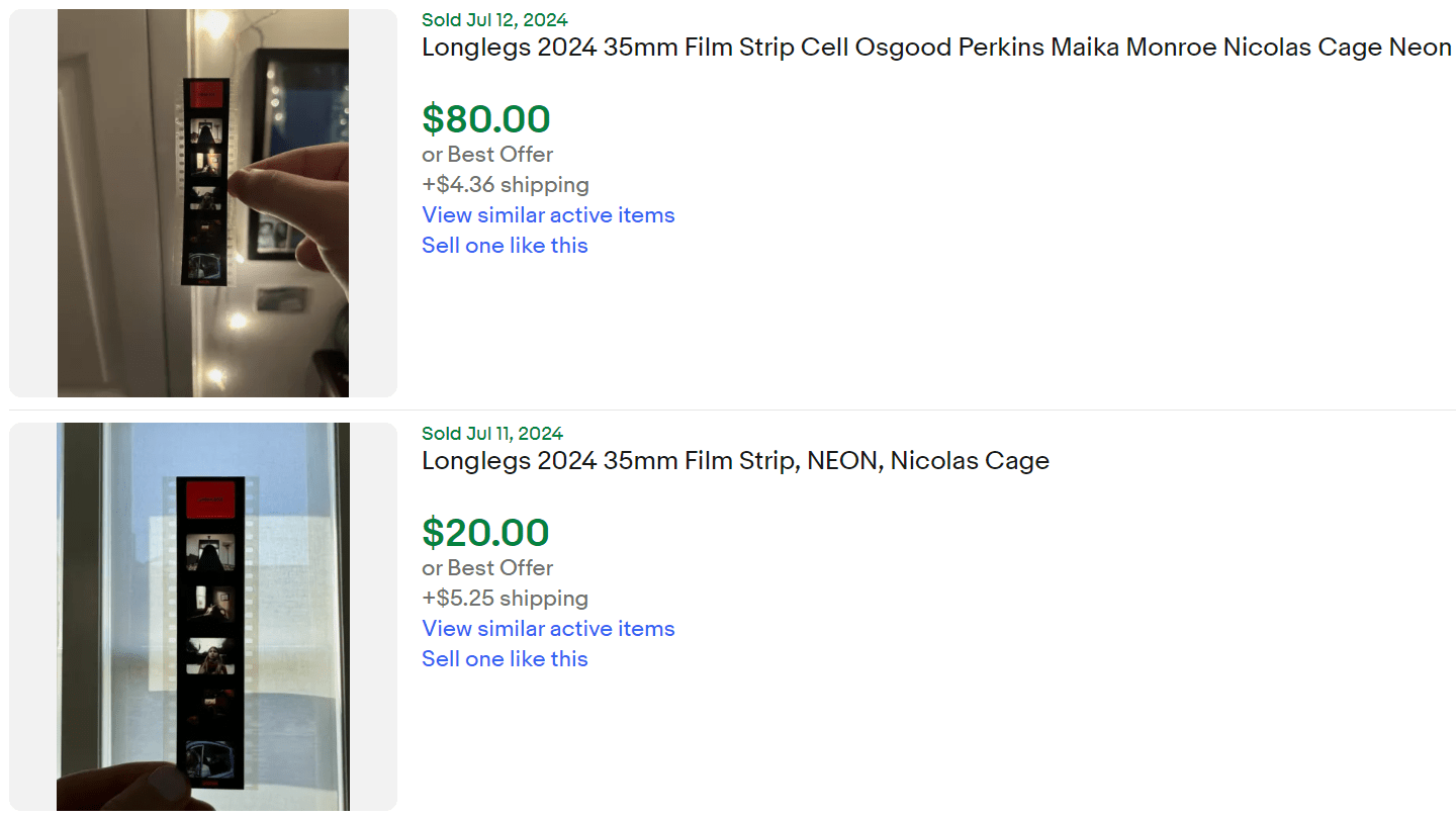 Longlegs Film Strip for Sale 35MM