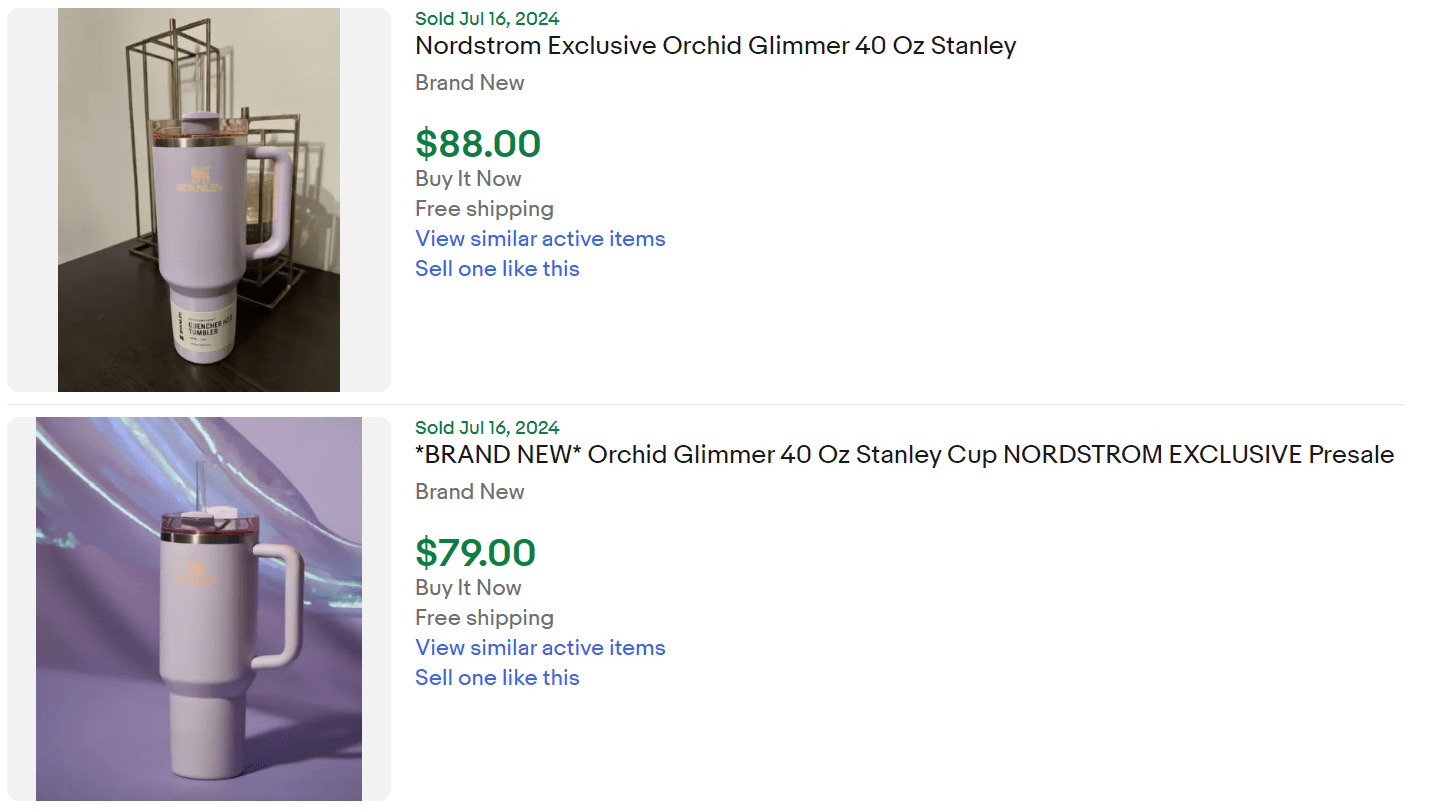 Orchid Glimmer Stanley Tumbler for Sale