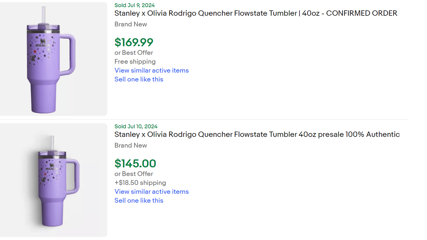 Olivia Rodrigo Stanley Tumbler for Sale