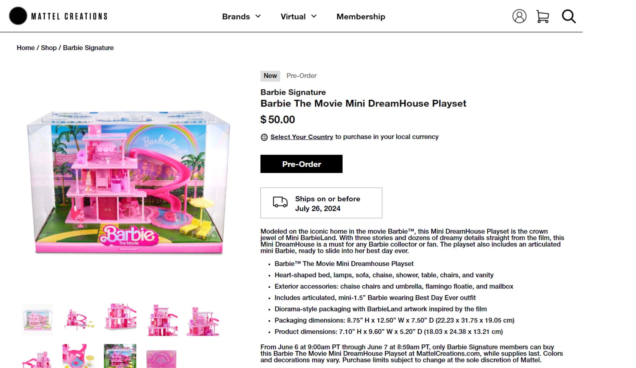 Barbie Mini Dreamhouse Playset - Release