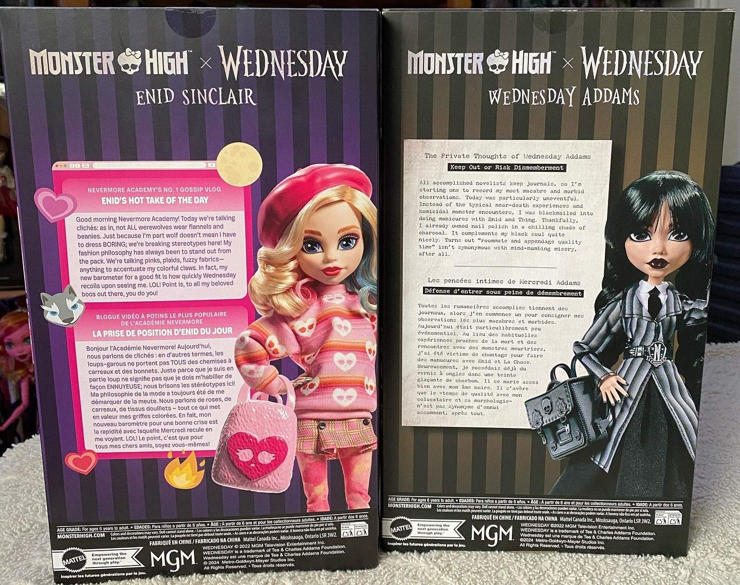 Monster High Wednesday Doll Details Locations