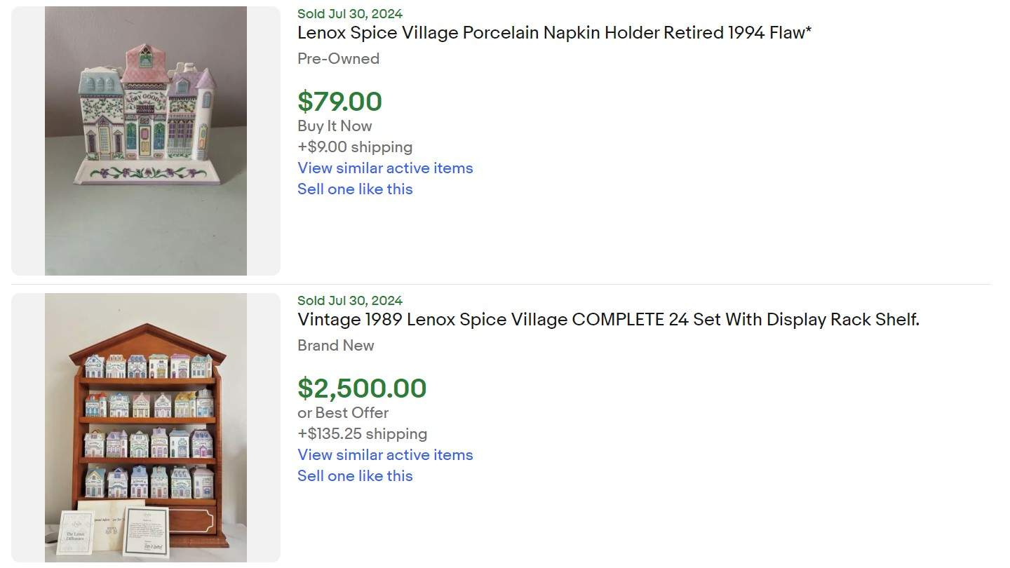 Lenox Spice Village for Sale Vintage