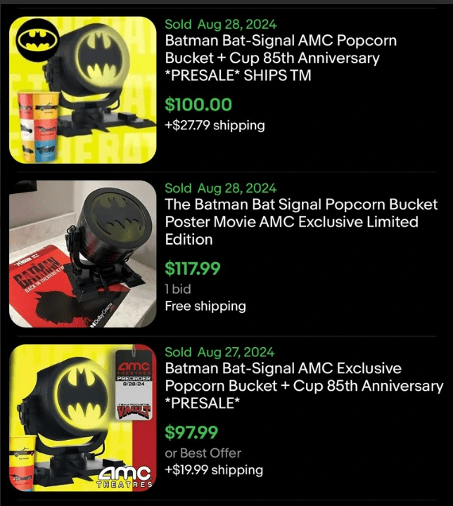 Batman Bat Signal Popcorn Bucket AMC - eBay